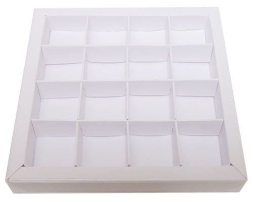 Windowbox 133x133x19mm 16 division white 