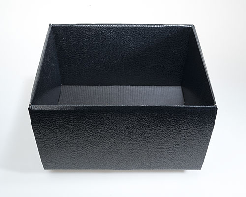 Basket square large 260x260x100mm shiny black