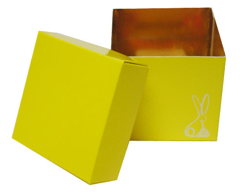 Cubebox Bunny L80xW80xH75mm Jaune laqué