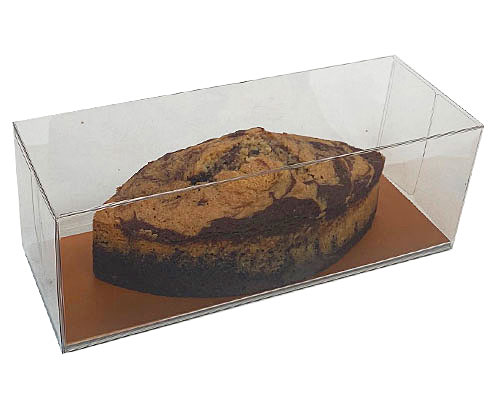 Cakebox transparent L220xW80xH80mm ivory seashell
