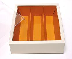 Macaron box 3 row ivory caramel Cairo