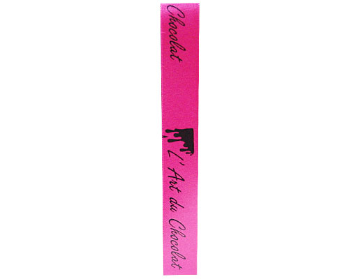 DoubleFaceSatin L Art du Chocolat Fuchsia/Black