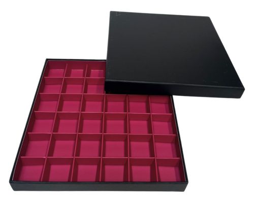 San Remo L204xW204xH31mm + compartments black dahlia