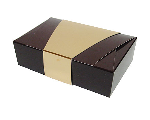 Ballotin enveloppe 142x90x35mm chocolat laque