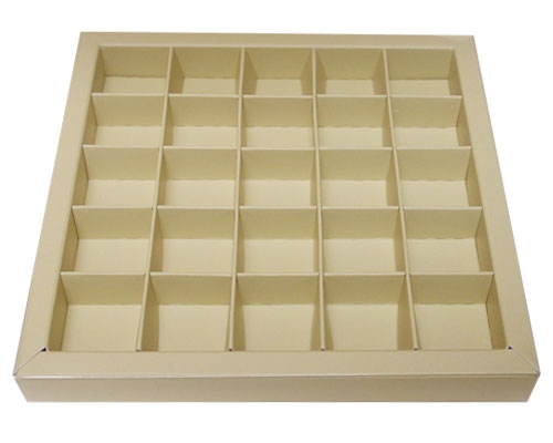 Windowbox 166x166x19mm 25 division ivory