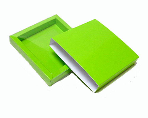 Windowbox mini with sleeve 105x105x18mm vert pomme laque