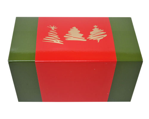 Ballotin 3 xmastree / sleeve 1000 gr. greenred