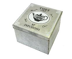 Tea Infusion metal box grey