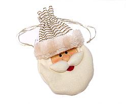 bag hanging santa claus felt, beige white