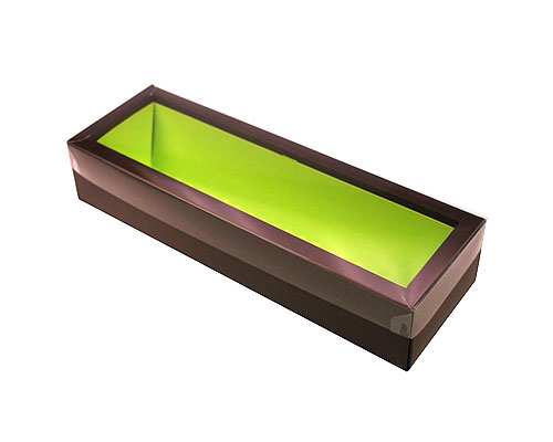 Macaron box 1 row brown lime Bali