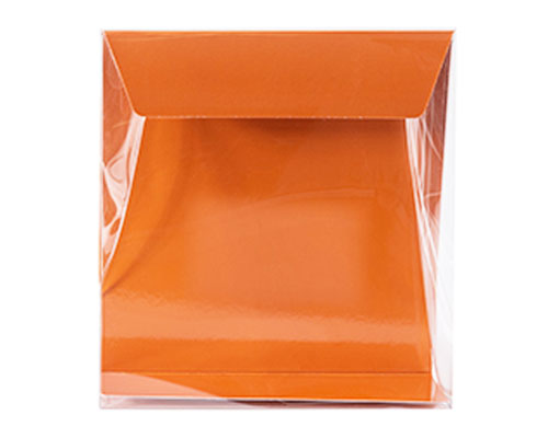 Pochette transparant L160xW50/H170mm sunset orange