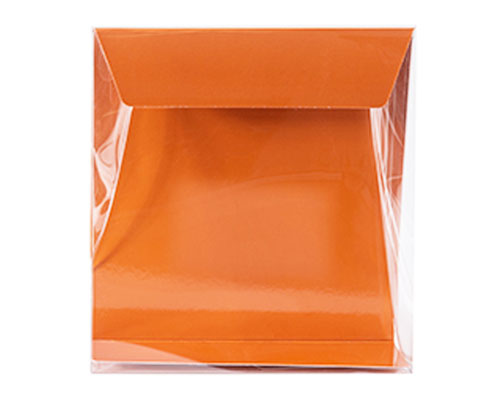 Pochette transparant L160xW50/H170mm sunset orange