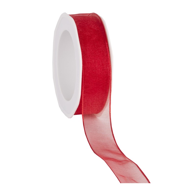 organza N 65 wired edge red