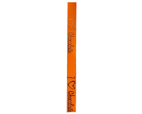 DoubleFaceSatin I Love Chocolat Orange/Brown