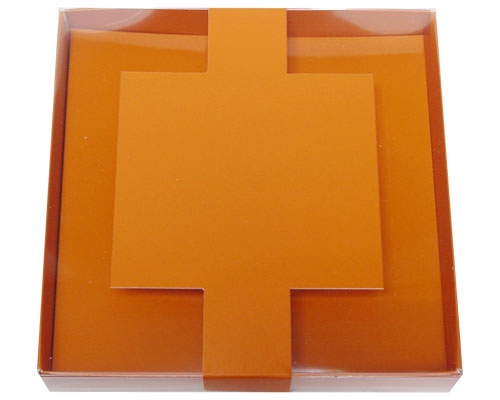 Windowbox carre large with sleeve 140x140x19mm sunset orange