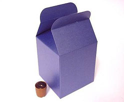 Cubebox handle large 125x125x125mm bluetwist with goldcarton