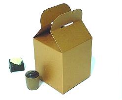 Cubebox handle large 125x125x125mm coppertin with goldcarton