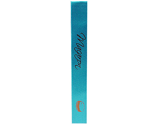 DoubleFaceSatin Macaron  Turquoise/Brown