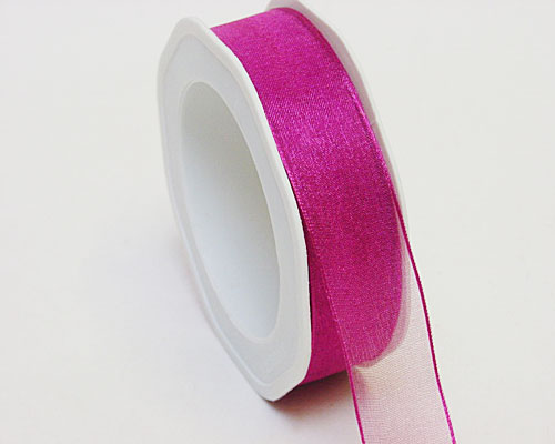 organza N 55 wired edge fuchsia
