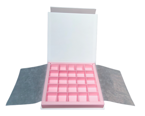 Flip flap box L166xW166xH19mm white lotus