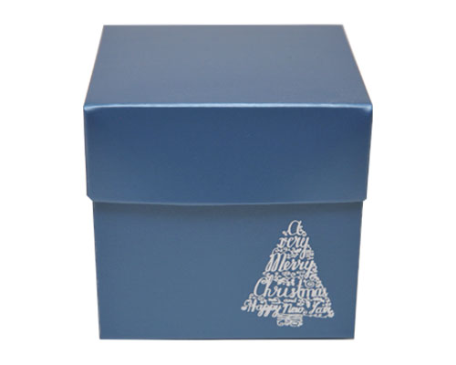 Cubebox Xmas tree 80x80x75mm sea blue
