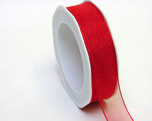 organza N 65 wired edge red