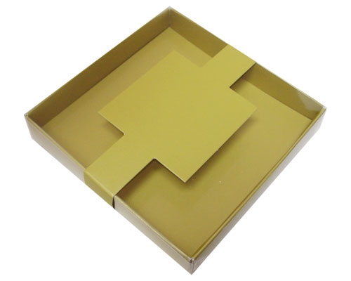 Windowbox carre small with sleeve 110x110x19mm almond