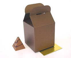 Cubebox handle small 75x75x75mm bronztwist with goldcarton