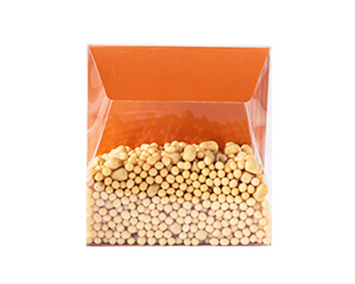 Pochette transparant L130xW50/H140mm sunset orange