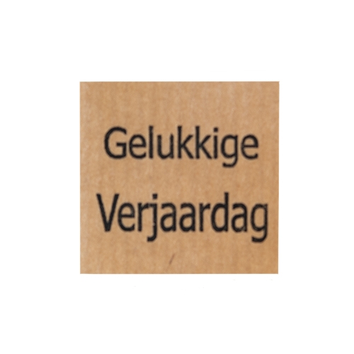 Wish label Gelukkige Verjaardag kraft black 500pcs