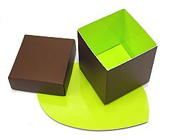Cubebox appr. 750gr Duo Bali brown-lime