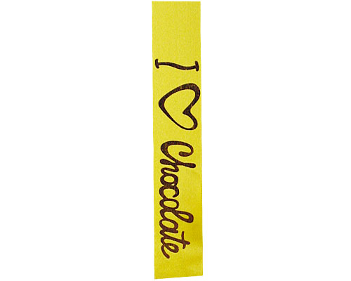 DoubleFaceSatin I Love Chocolat  Yellow/Brown