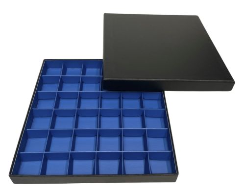 San Remo L204xW204xH31mm + compartments black ocean blue