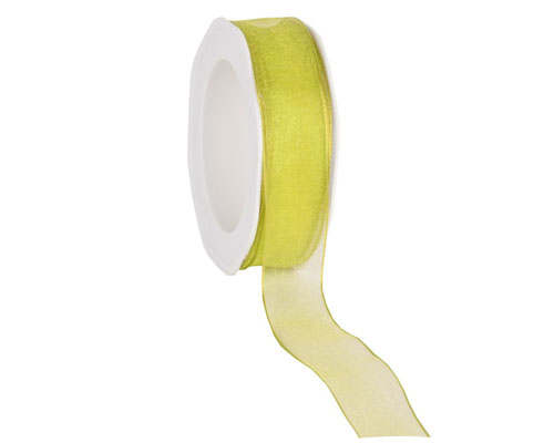 organza N 22 wired edge lime