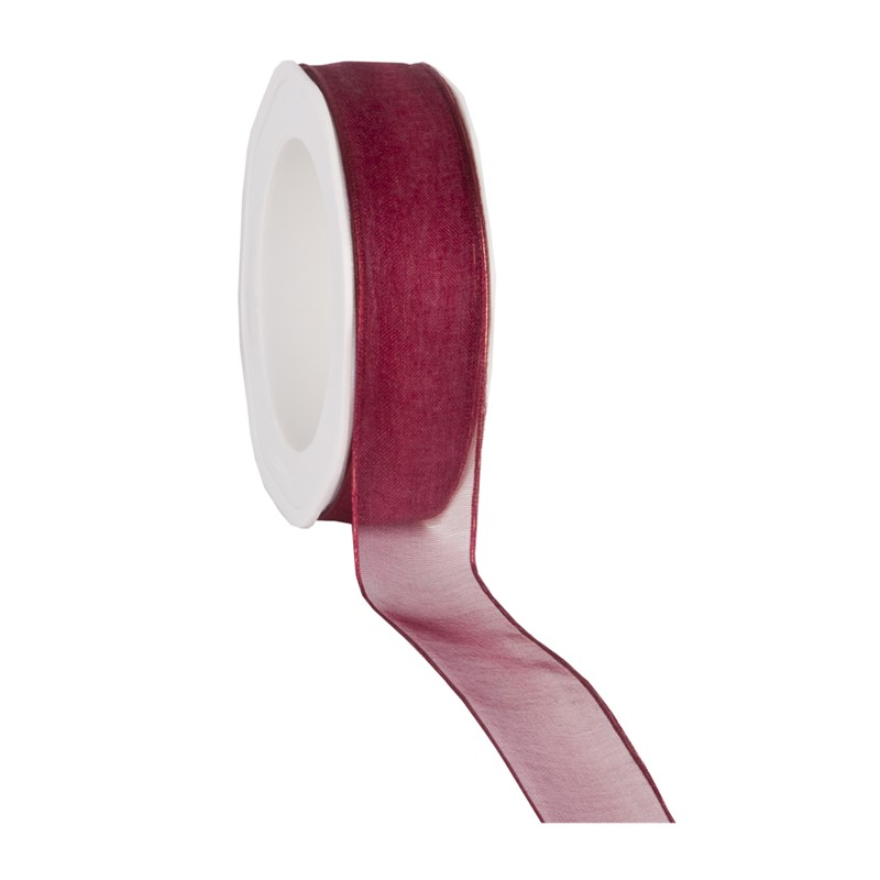 organza N 68 wired edge bordeaux