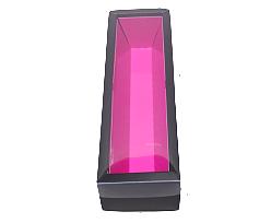 Macaron box 1 row black fuchsia Paris