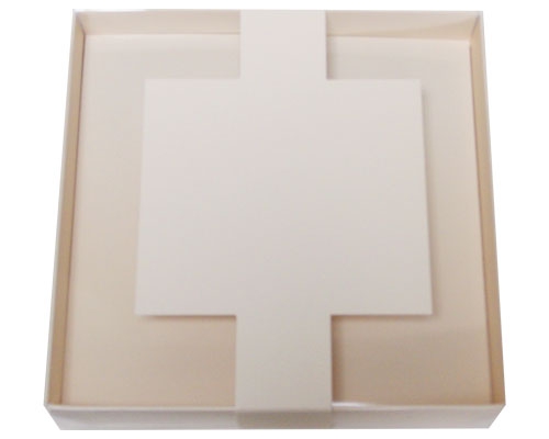 Windowbox carre large with sleeve 140x140x19mm seashell