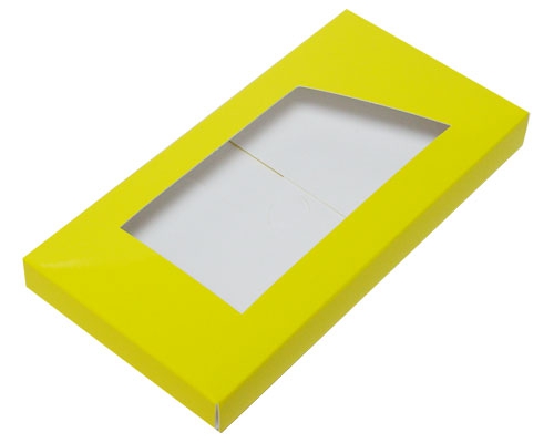 Box for chocolate bar jaune laque