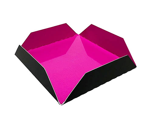 Tray patisserie square 47x47mm Black fuchsia