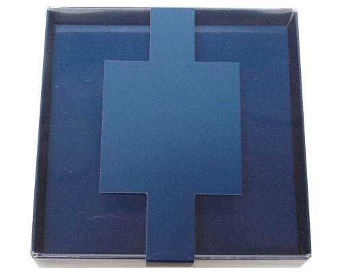 Windowbox carre small with sleeve 110x110x19mm blueberry blue