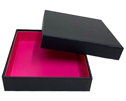 Royal box L109xW109xH24 black fuchsia