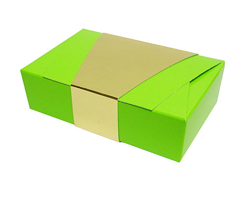 Ballotin enveloppe 142x90x35mm vert pomme laque