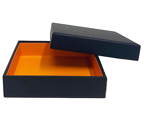 Royal box L109xW109xH24 black apricot orange