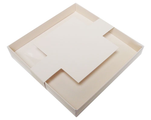 Windowbox carre large with sleeve 140x140x19mm seashell