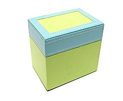 Doos leerlook blue & green