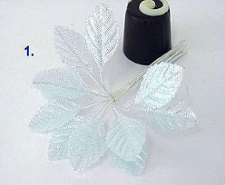 shiny leaf x12 small, light blue