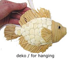 deko fish shell, white natural