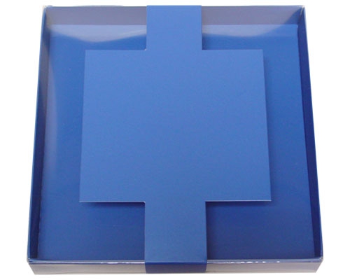 Windowbox carre large with sleeve 140x140x19mm ocean blue 