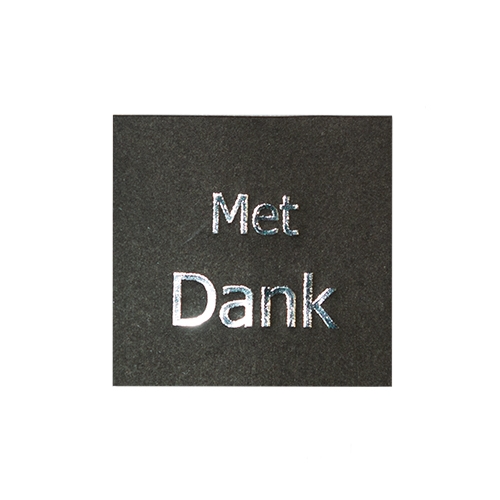 Wish label Met Dank black silver 500pcs