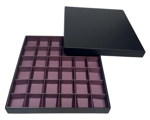 San Remo L204xW204xH31mm + compartments black fig